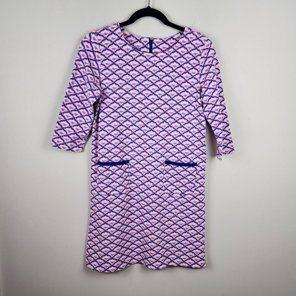 Vineyard Vines girls sz XL / 16 whale tail shift dress with pockets